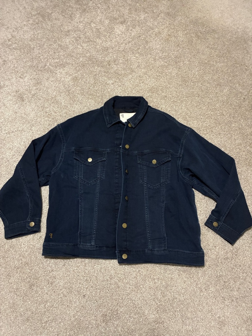 Anthropologie The Weston Denim Knit Boyfriend Jacket by Pilcro - Picture 6 of 7